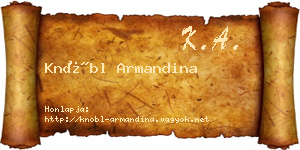 Knöbl Armandina névjegykártya